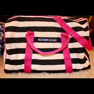 Victoria’s Secret Overnighter - Pink/Blk Striped